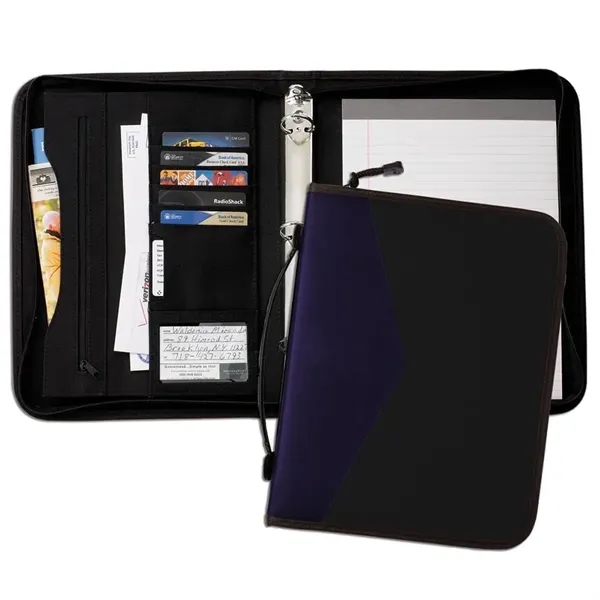 Order Custom Union/USA Made Tribeca 2 Tone 1" Zipper Ring Binder... from ASI 73775 Unionwear / ETI Konvex