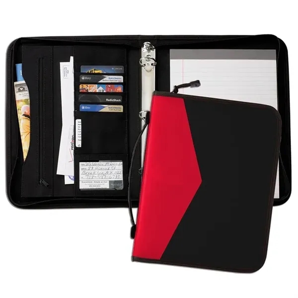 Order Custom Union/USA Made Tribeca 2 Tone 1" Zipper Ring Binder... from ASI 73775 Unionwear / ETI Konvex