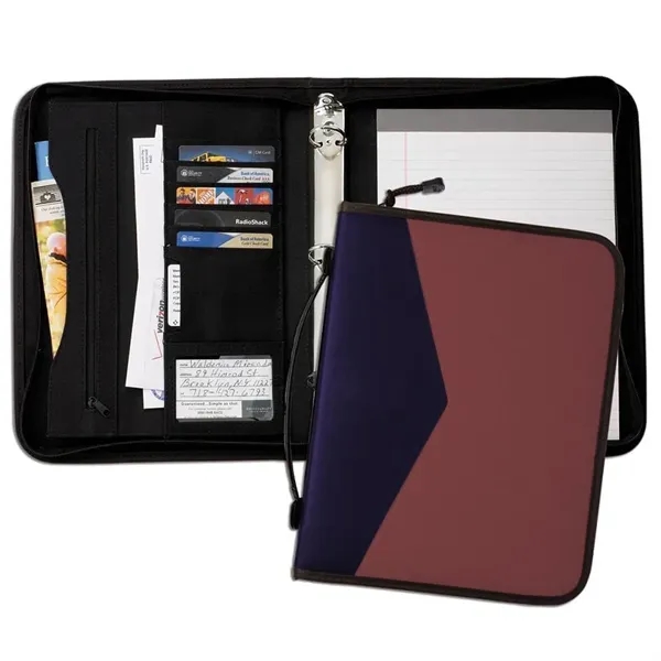 Order Custom Union/USA Made Tribeca 2 Tone 1" Zipper Ring Binder... from ASI 73775 Unionwear / ETI Konvex