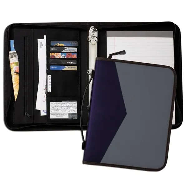 Order Custom Union/USA Made Tribeca 2 Tone 1" Zipper Ring Binder... from ASI 73775 Unionwear / ETI Konvex