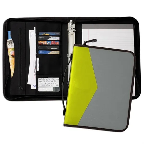 Order Custom Union/USA Made Tribeca 2 Tone 1" Zipper Ring Binder... from ASI 73775 Unionwear / ETI Konvex