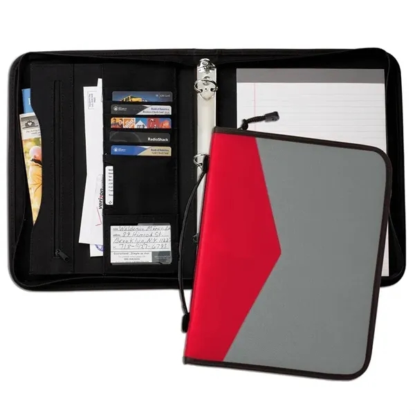 Order Custom Union/USA Made Tribeca 2 Tone 1" Zipper Ring Binder... from ASI 73775 Unionwear / ETI Konvex