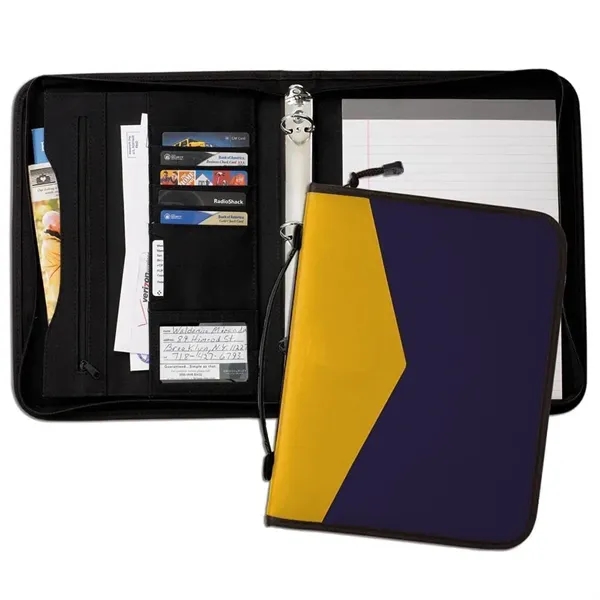 Order Custom Union/USA Made Tribeca 2 Tone 1" Zipper Ring Binder... from ASI 73775 Unionwear / ETI Konvex