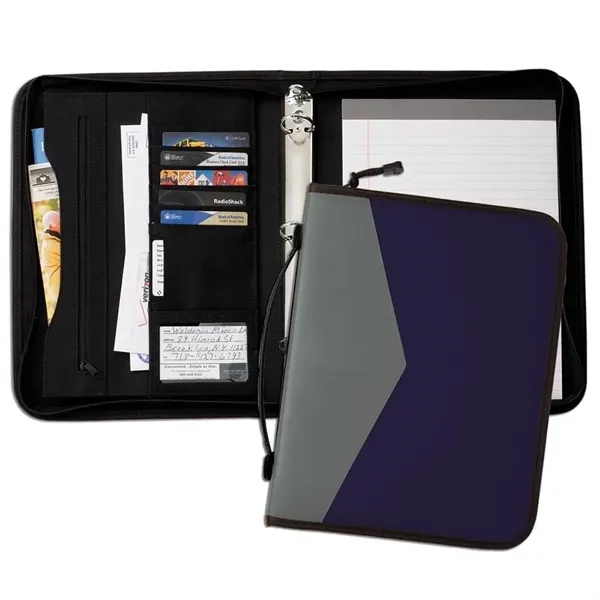 Order Custom Union/USA Made Tribeca 2 Tone 1" Zipper Ring Binder... from ASI 73775 Unionwear / ETI Konvex