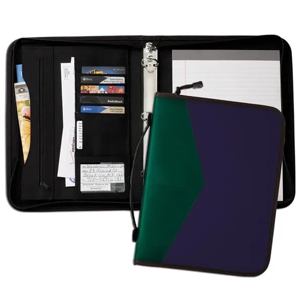 Order Custom Union/USA Made Tribeca 2 Tone 1" Zipper Ring Binder... from ASI 73775 Unionwear / ETI Konvex