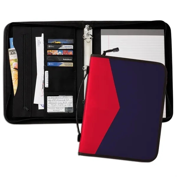 Order Custom Union/USA Made Tribeca 2 Tone 1" Zipper Ring Binder... from ASI 73775 Unionwear / ETI Konvex