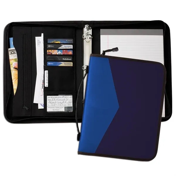 Order Custom Union/USA Made Tribeca 2 Tone 1" Zipper Ring Binder... from ASI 73775 Unionwear / ETI Konvex