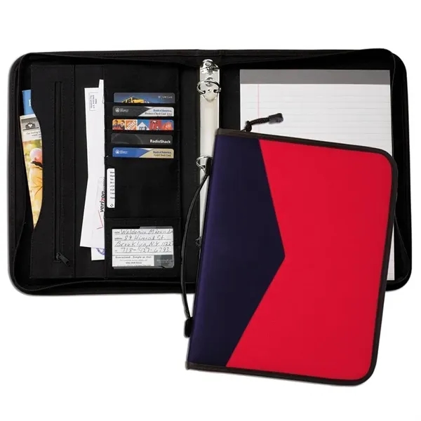 Order Custom Union/USA Made Tribeca 2 Tone 1" Zipper Ring Binder... from ASI 73775 Unionwear / ETI Konvex