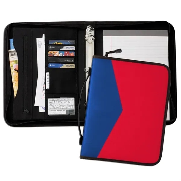 Order Custom Union/USA Made Tribeca 2 Tone 1" Zipper Ring Binder... from ASI 73775 Unionwear / ETI Konvex