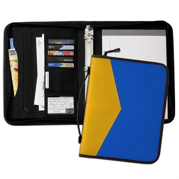 Order Custom Union/USA Made Tribeca 2 Tone 1" Zipper Ring Binder... from ASI 73775 Unionwear / ETI Konvex