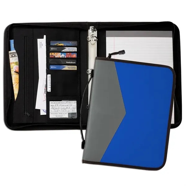 Order Custom Union/USA Made Tribeca 2 Tone 1" Zipper Ring Binder... from ASI 73775 Unionwear / ETI Konvex