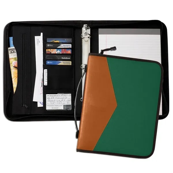 Order Custom Union/USA Made Tribeca 2 Tone 1" Zipper Ring Binder... from ASI 73775 Unionwear / ETI Konvex