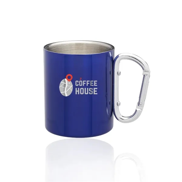 10 oz. carabiner handle stainless steel mug with double wall and... from ASI 39552 BEL Promo