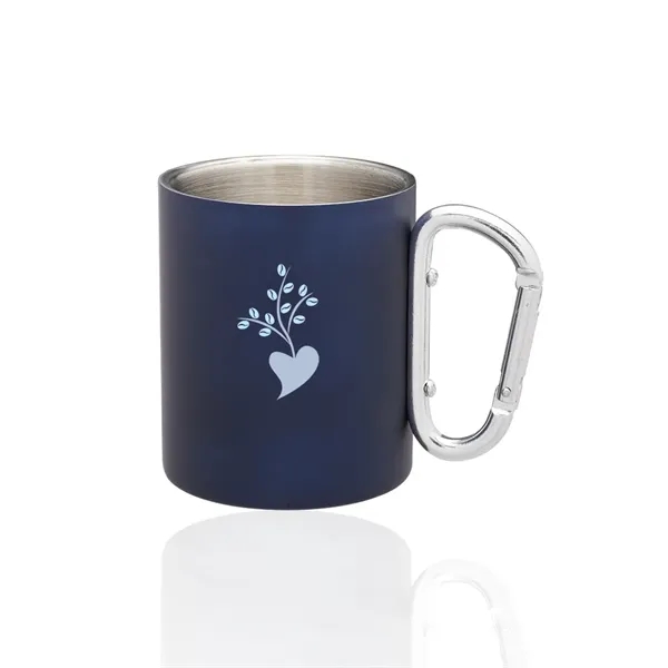 10 oz. carabiner handle stainless steel mug with double wall and... from ASI 39552 BEL Promo