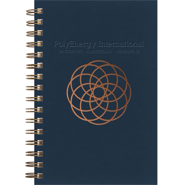 5.5" x 8.5" Premium Leather front cover Seminar Pad, custom foil... from ASI 91340 Journalbooks/Timeplanner Calendars