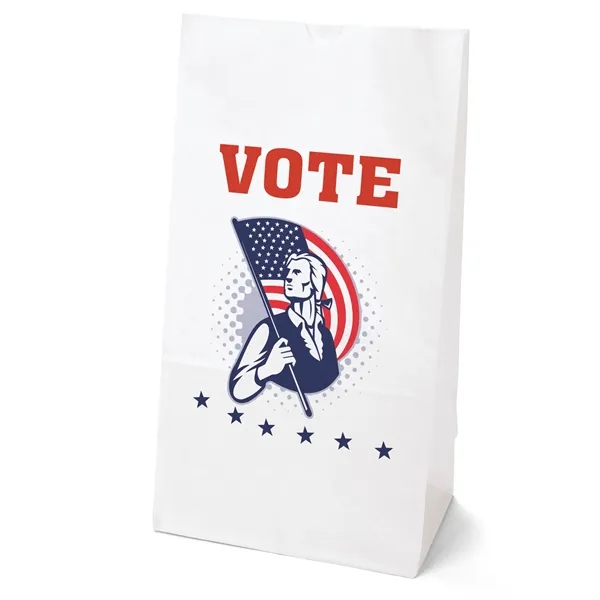 20# paper bag with serrated cut top and gusset... from ASI 37940 Bag Makers Inc