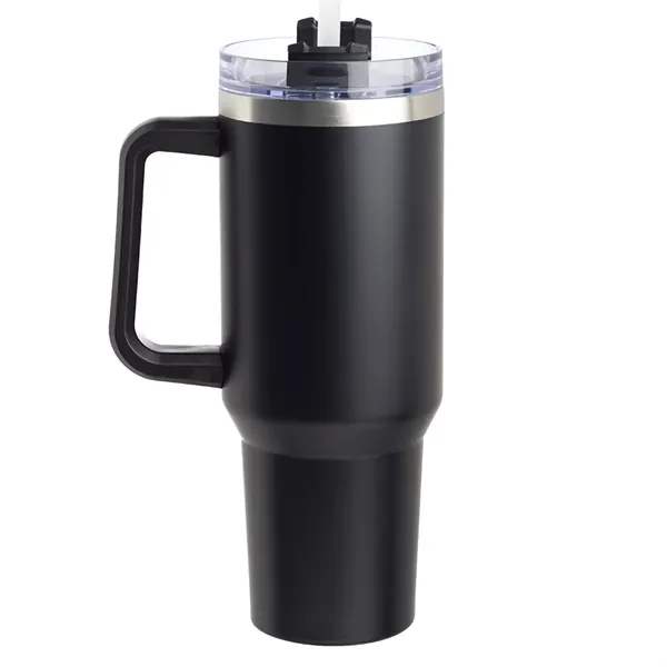 40 oz. stainless steel travel mug with handle, lid, straw and... from ASI 39552 BEL Promo