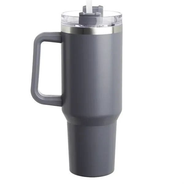 40 oz. stainless steel travel mug with handle, lid, straw and... from ASI 39552 BEL Promo
