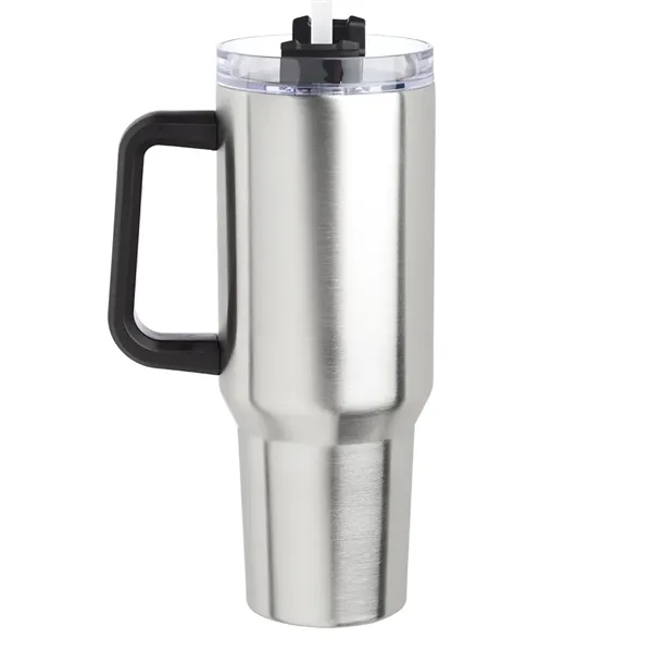 40 oz. stainless steel travel mug with handle, lid, straw and... from ASI 39552 BEL Promo