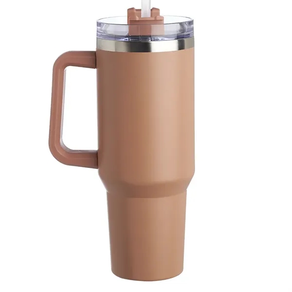 40 oz. stainless steel travel mug with handle, lid, straw and... from ASI 39552 BEL Promo