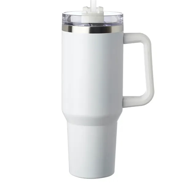 40 oz. stainless steel travel mug with handle, lid, straw and... from ASI 39552 BEL Promo