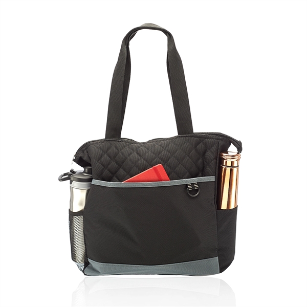Shoulder bag with multiple pockets, two handles and 300 denier PU... from ASI 39552 BEL Promo