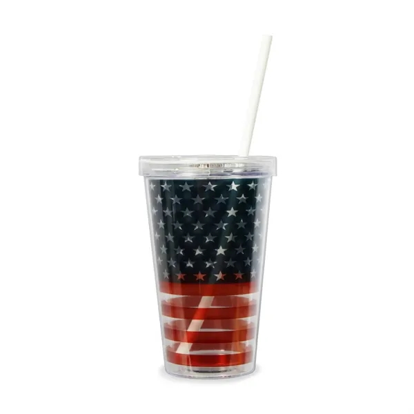 LED Patriotic Double Wall 16 oz. Cup... from ASI 42016 Brighter Promotions Inc