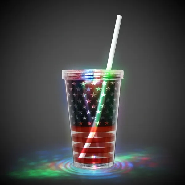 LED Patriotic Double Wall 16 oz. Cup... from ASI 42016 Brighter Promotions Inc