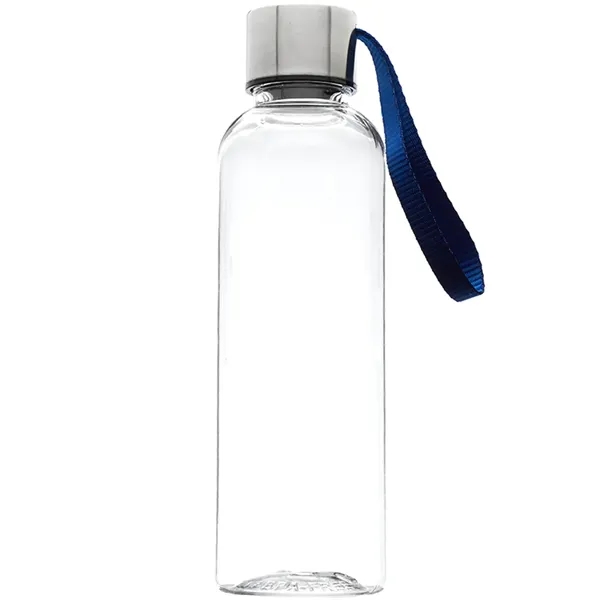 17 oz. BPA free, clear plastic water bottle with black strap... from ASI 39552 BEL Promo