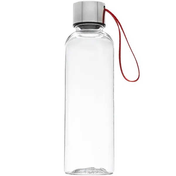 17 oz. BPA free, clear plastic water bottle with black strap... from ASI 39552 BEL Promo