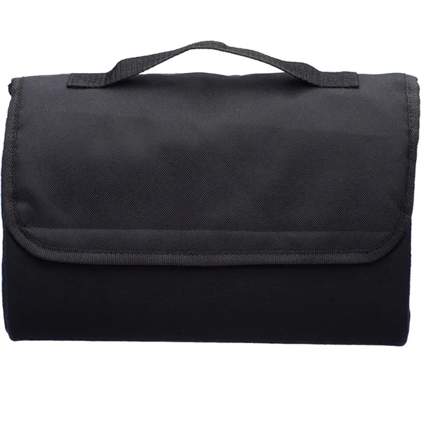 55" x 45" polyester fleece, roll-up picnic blanket with woven handle... from ASI 39552 BEL Promo