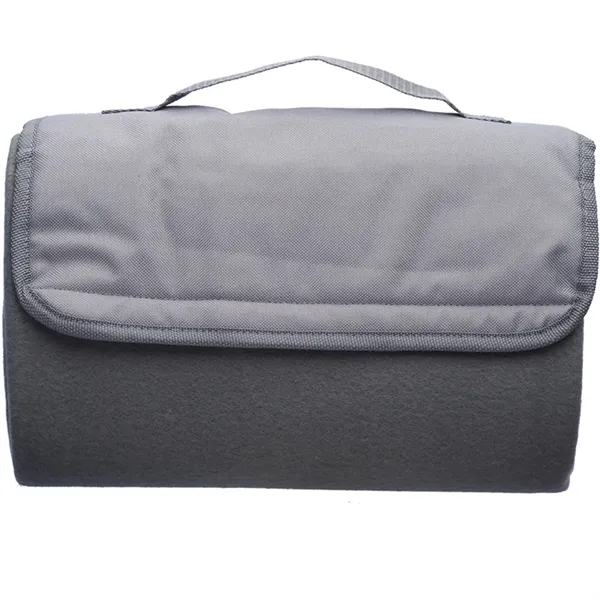 55" x 45" polyester fleece, roll-up picnic blanket with woven handle... from ASI 39552 BEL Promo