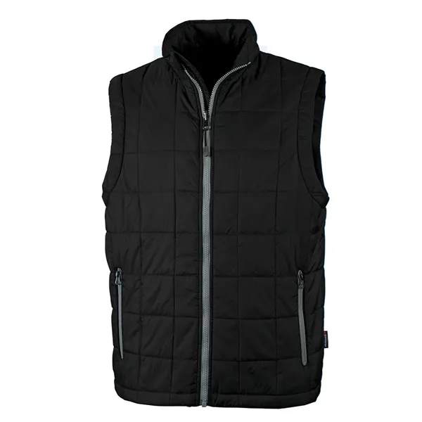 Quilted vest for men with a 100% dobby polyester shell made... from ASI 44620 Charles River Apparel