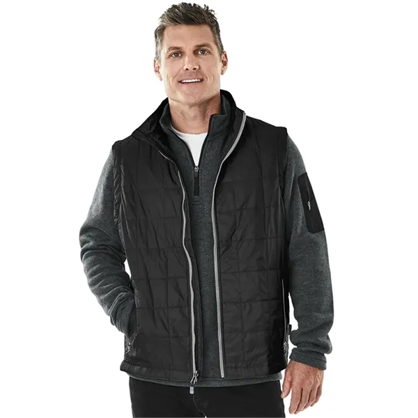 Quilted vest for men with a 100% dobby polyester shell made... from ASI 44620 Charles River Apparel