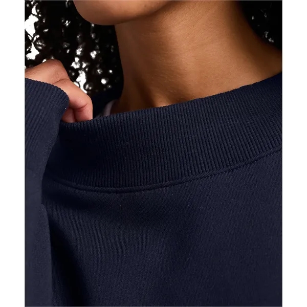 Cotton and recycled polyester mock-neck sweatshirt with relaxed fit, ribbed trim,... from ASI 44620 Charles River Apparel