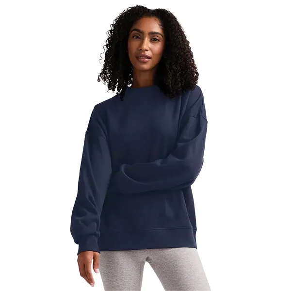 Cotton and recycled polyester mock-neck sweatshirt with relaxed fit, ribbed trim,... from ASI 44620 Charles River Apparel