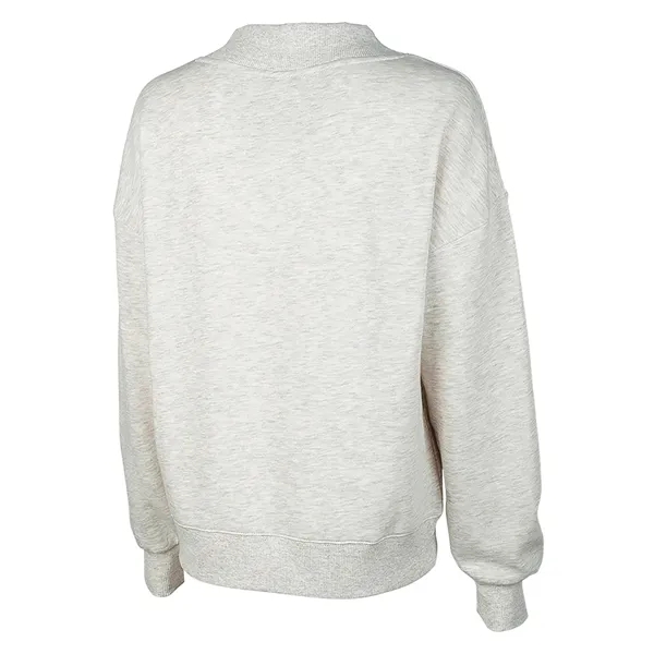 Cotton and recycled polyester mock-neck sweatshirt with relaxed fit, ribbed trim,... from ASI 44620 Charles River Apparel
