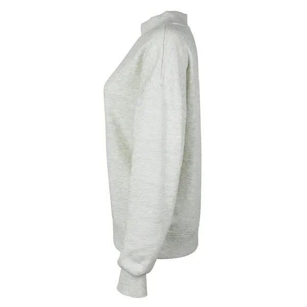 Cotton and recycled polyester mock-neck sweatshirt with relaxed fit, ribbed trim,... from ASI 44620 Charles River Apparel