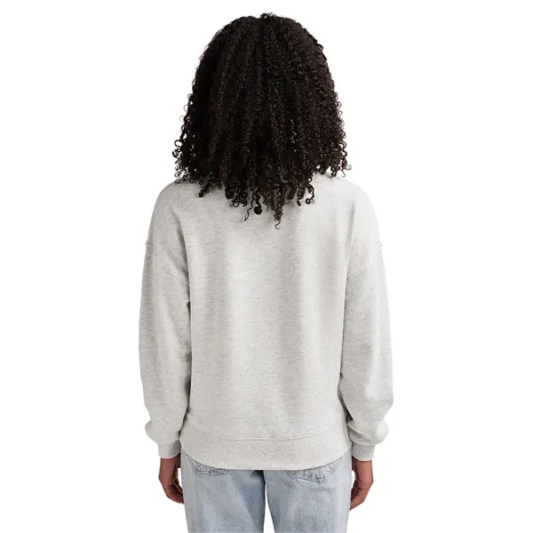 Cotton and recycled polyester mock-neck sweatshirt with relaxed fit, ribbed trim,... from ASI 44620 Charles River Apparel