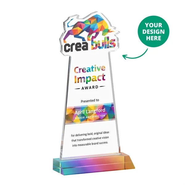 Custom VividPrint™ Award on Mitered Base - Prismatic (via Ocean)... from ASI 84592 St Regis Group / St Regis
