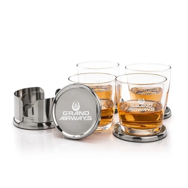 The Baldoni Coasters & On-the-Rocks Set combines modern elegance with everyday... from ASI 84592 St Regis Group