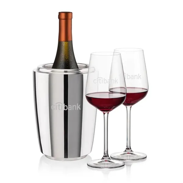 The Pescara Wine Cooler & Wine Glass Set is a refined... from ASI 84592 St Regis Group
