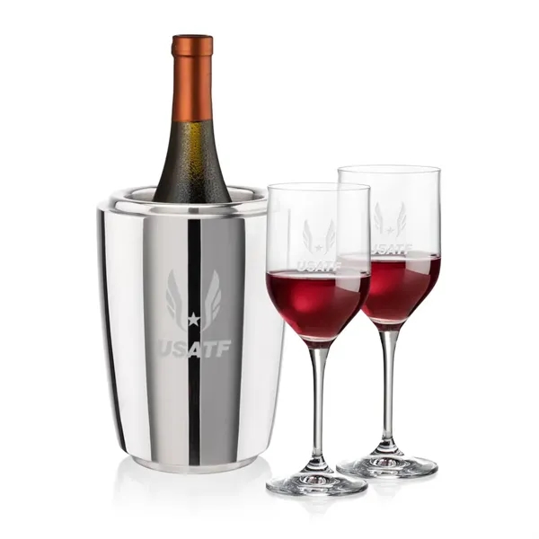 The Pescara Wine Cooler & Wine Glass Set is a refined... from ASI 84592 St Regis Group