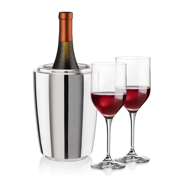 The Pescara Wine Cooler & Wine Glass Set is a refined... from ASI 84592 St Regis Group