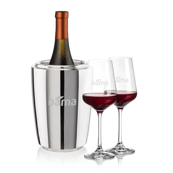 The Pescara Wine Cooler & Wine Glass Set is a refined... from ASI 84592 St Regis Group