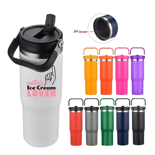 The 30 oz. Double Wall Travel Mug with Straw Lid &... from ASI 41511 Brainchild USA Inc / BrainChild Gift Club