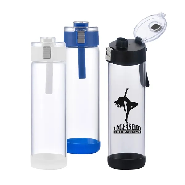22oz glass travel bottle with locking lid, carry loop & non-slip... from ASI 41511 Brainchild USA Inc / BrainChild Gift Club