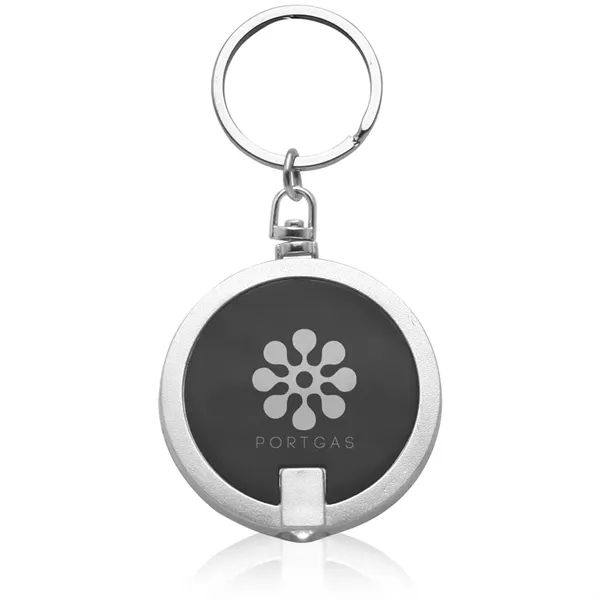 Round LED key chain made of plastic.... from ASI 39552 BEL Promo
