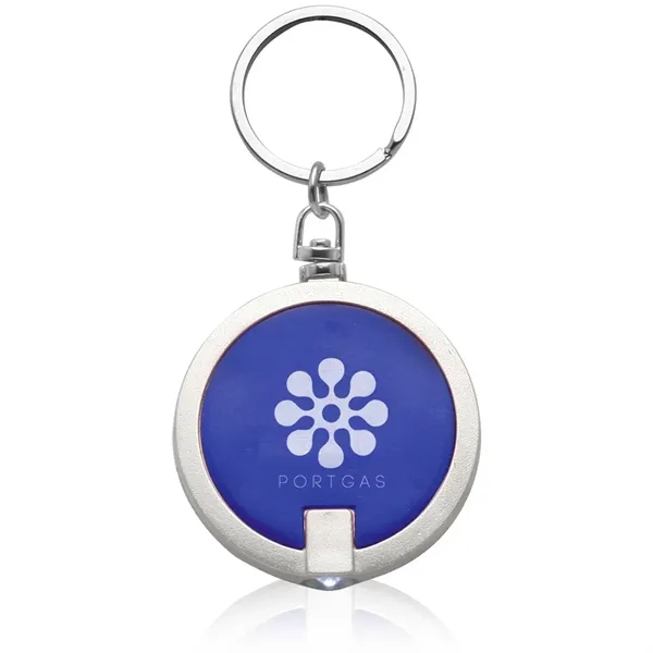 Round LED key chain made of plastic.... from ASI 39552 BEL Promo