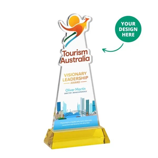 Custom VividPrint™ Award on Hartford Base - Gold (via Ocean)... from ASI 84592 St Regis Group / St Regis